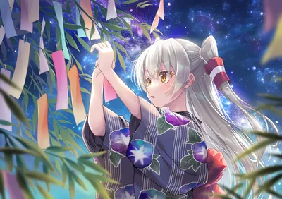 星夜祈愿少女 动漫 和风 星空 SD