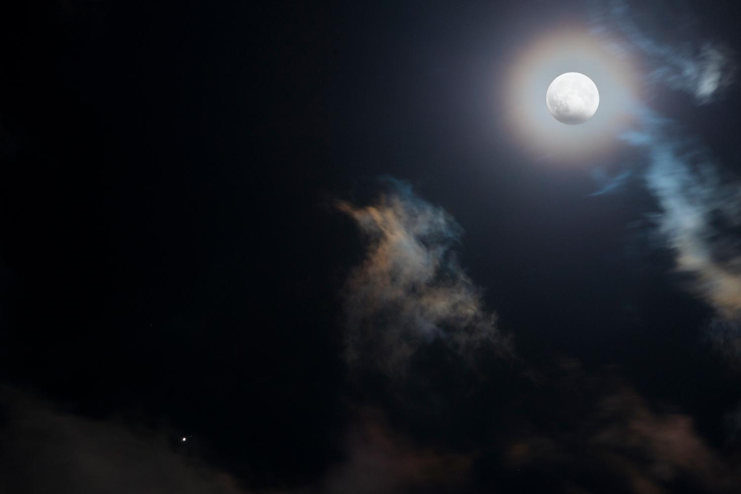 月夜云影 夜景 月亮 云彩 SD