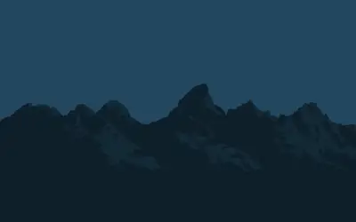 雪山剪影 雪山 剪影 夜晚 2K