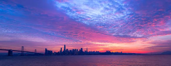 城市日落天际 城市景观 日落 天空 4K