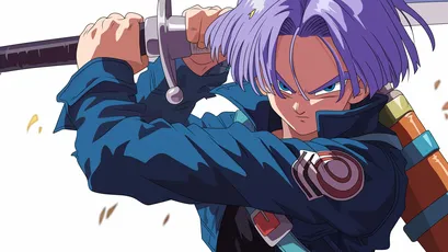 紫色战士 动漫 战斗 紫色头发 4K