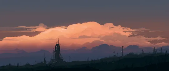 自然风光 日落 云彩 山脉 4K