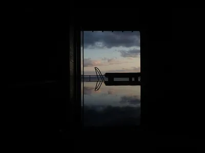 暮色湖景 湖面 黄昏 剪影 4K