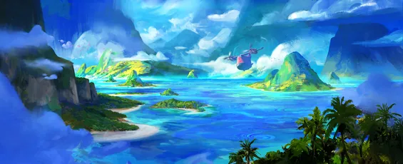 奇幻海岛 场景 风格 颜色 2K