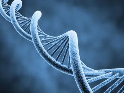 DNA双螺旋结构 科学 生物 蓝色调 4K