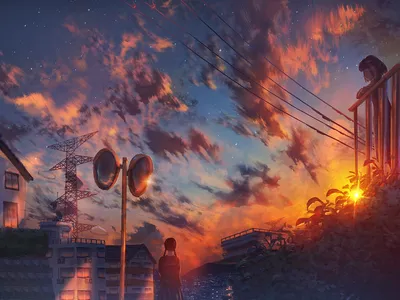 黄昏下的城市剪影 黄昏 城市 剪影 2K