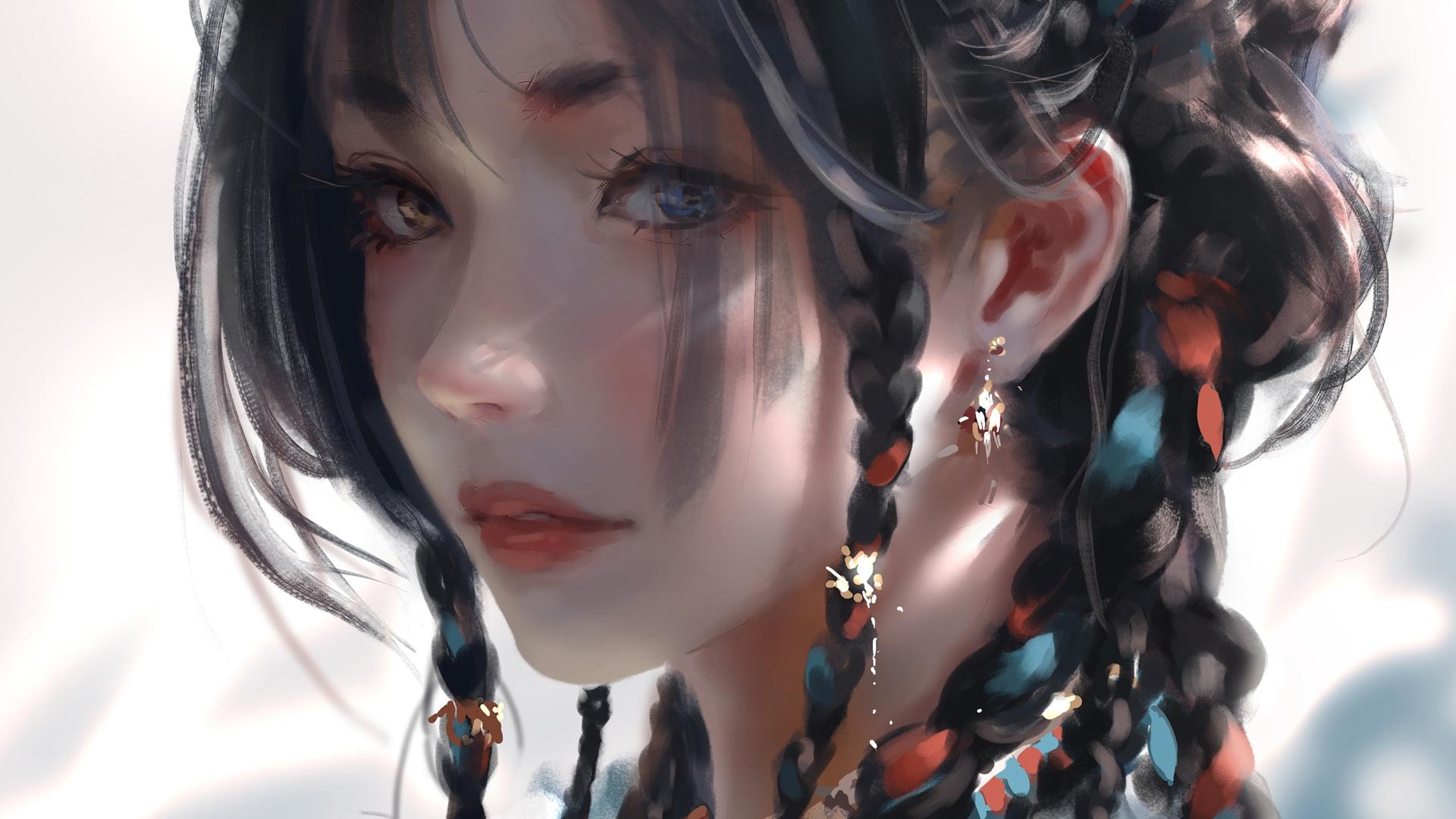 梦幻编织 幻想 插画 蓝色 1080P