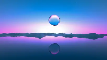 水滴倒影的梦幻景象 水滴 倒影 梦幻 4K