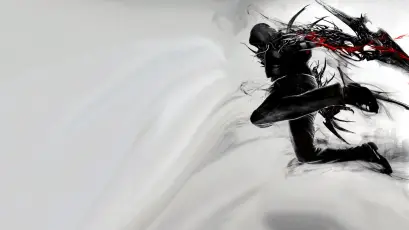 抽象奔跑的黑影 奔跑 抽象 黑色 1080P