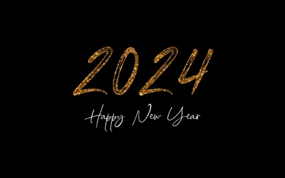 2024新年贺词 新年 2024 金色 4K