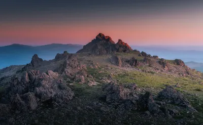 山巅日落 山景 日落 自然风光 4K