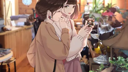 咖啡馆的午后 动漫风格 咖啡馆 温暖色调 4K