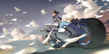 天空中的疾驰 科幻 机车 飞翔 4K