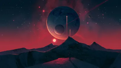 星际探索 科幻 宇宙 红色 2K