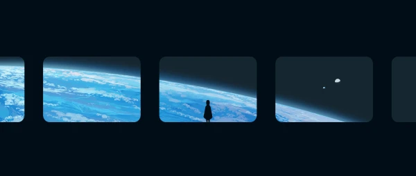 太空窗前的孤影 太空 地球 剪影 4K