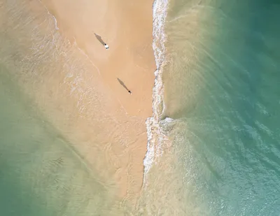 海滩俯瞰 海滩 航拍 自然 4K