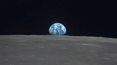 地球在月球上 地球 月球 太空 4K