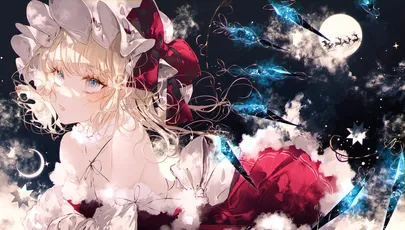 梦幻少女夜空 动漫 幻想 星空 4K
