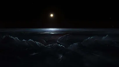 月夜海浪 月夜 海浪 黑暗 8K