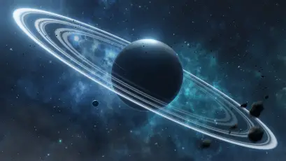 星环行星宇宙图 太空 行星 星环 4K