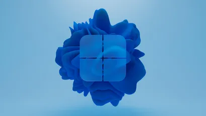 蓝色花形艺术 抽象艺术 蓝色调 花朵造型 8K