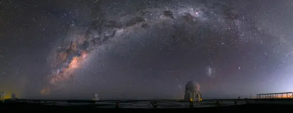 银河下的天文台 夜空 银河 天文台 2K