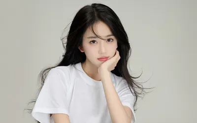 清新自然美 人物 白色背景 休闲风格 4K