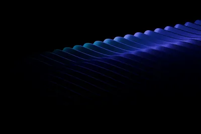 深蓝色的抽象线条 抽象艺术 深色背景 几何形状 4K