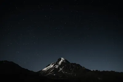 雪山夜空 雪山 星空 夜景 4K