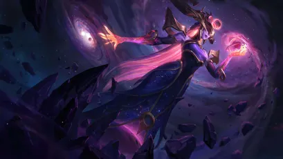 神秘宇宙中的魔法战士 宇宙 魔法 紫色 8K