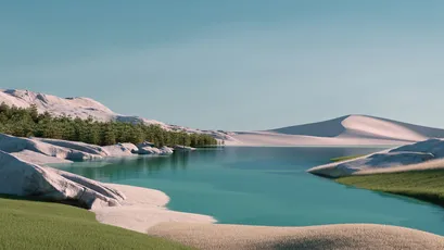 沙漠绿洲奇景 沙漠 绿洲 自然风光 4K