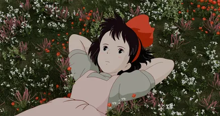 花园中的小女孩 动画 自然 花朵 4K
