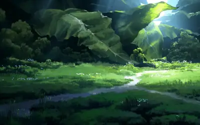 幽静森林小径 森林 小径 绿色 1080P