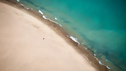 海滨沙滩俯瞰 海滨 沙滩 俯瞰视角 1080P