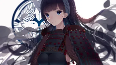 神秘少女与乌鸦 幻想场景 动漫风格 深色调 1080P