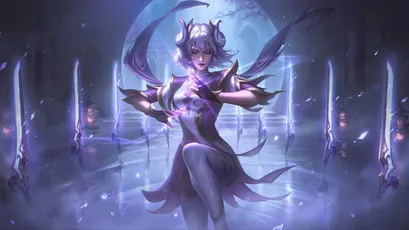 神秘女巫 奇幻 魔法 紫色 4K