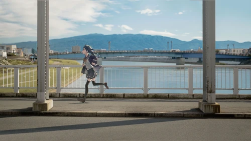 青春奔跑 青春 奔跑 河边 1080P
