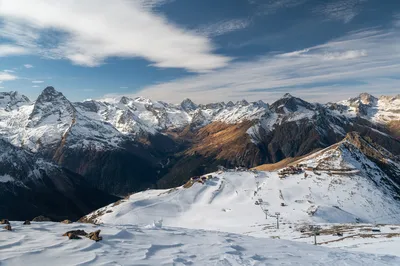 雪山壮丽景色 雪山 自然风光 冬季 2K