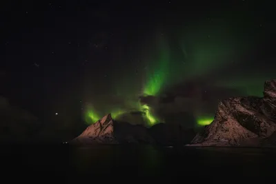 北极光夜景 自然景观 极光 夜晚 4K