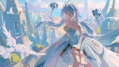 天使少女 场景 风格 颜色 1080P