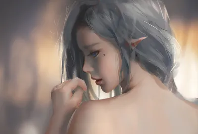 精灵少女的侧脸 幻想 精灵 侧脸 4K