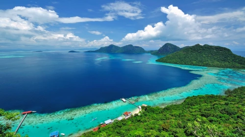 碧海蓝天海岛 海岛 热带风光 碧蓝海水 4K