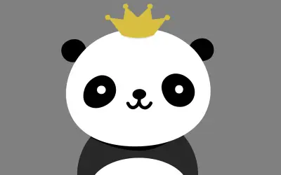 皇冠熊猫 卡通 熊猫 皇冠 2K