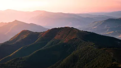 山峦晨曦 山脉 日出 自然风光 4K