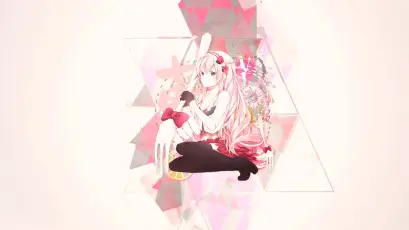 梦幻兔耳少女 动漫 幻想 粉色 1080P