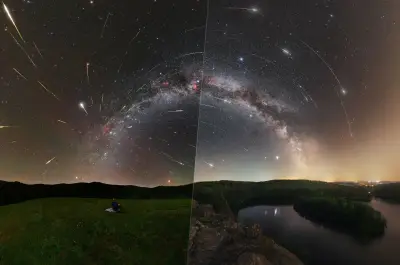 银河横跨夜空 星空摄影 银河拱桥 长曝光 1080P