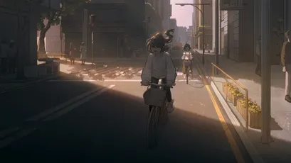 城市晨骑 城市街道 骑行 清晨 2K