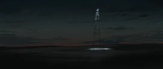 夜塔之光 夜景 塔楼 灯光 4K