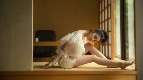 窗边柔光少女 人像摄影 室内 日系风格 4K