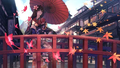 日本传统风情插画 日本 传统服饰 和风 8K